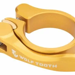 Wolf-tooth Abrazadera Para Tija De Sillín Con Forma De Diente De Lobo Liberación Rápida Dorado