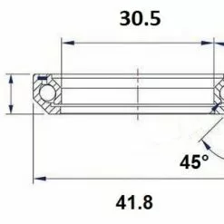 Black-bearing Cojinete Negro B8 Cojinete De Dirección 30 5 X 41 8 X 7 7 Mm 45/45 °