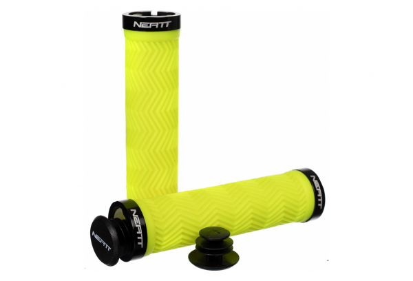 Puños Neatt Lock On - Yellow Black 3 Puños Neatt Lock On - Yellow Black