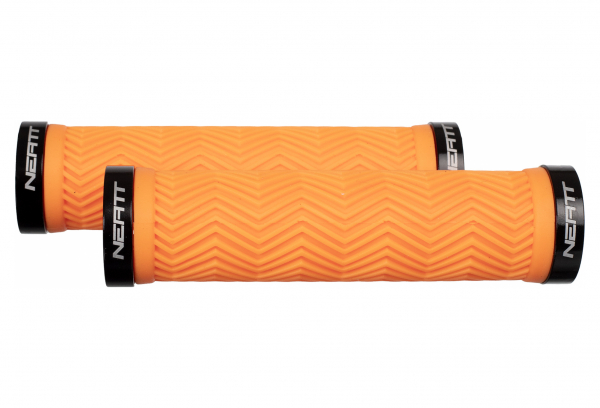 Puños Neatt Lock On - Orange Black 4 Puños Neatt Lock On - Orange Black - Imagen 2