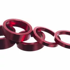 Parts 8.3 Kit Of Aluminium Spacers (x5) Red